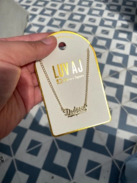 Luv Aj Gold Dodgers Script Necklace - Picture 2 of 4